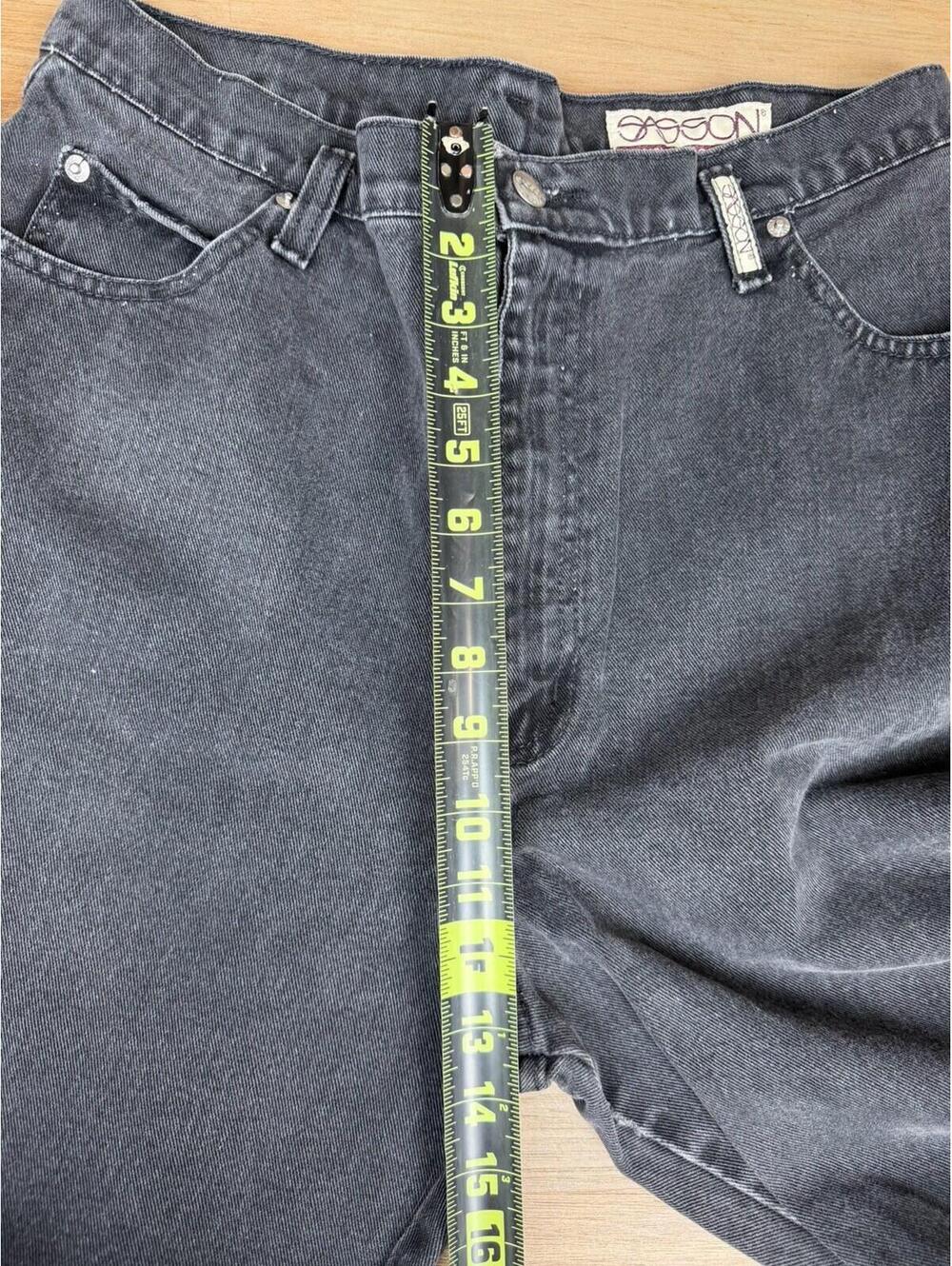 Sasson Vintage 80s High Waist Black Denim Mom Jeans Women's Size 17 / 18 Average - Picture 5 of 7